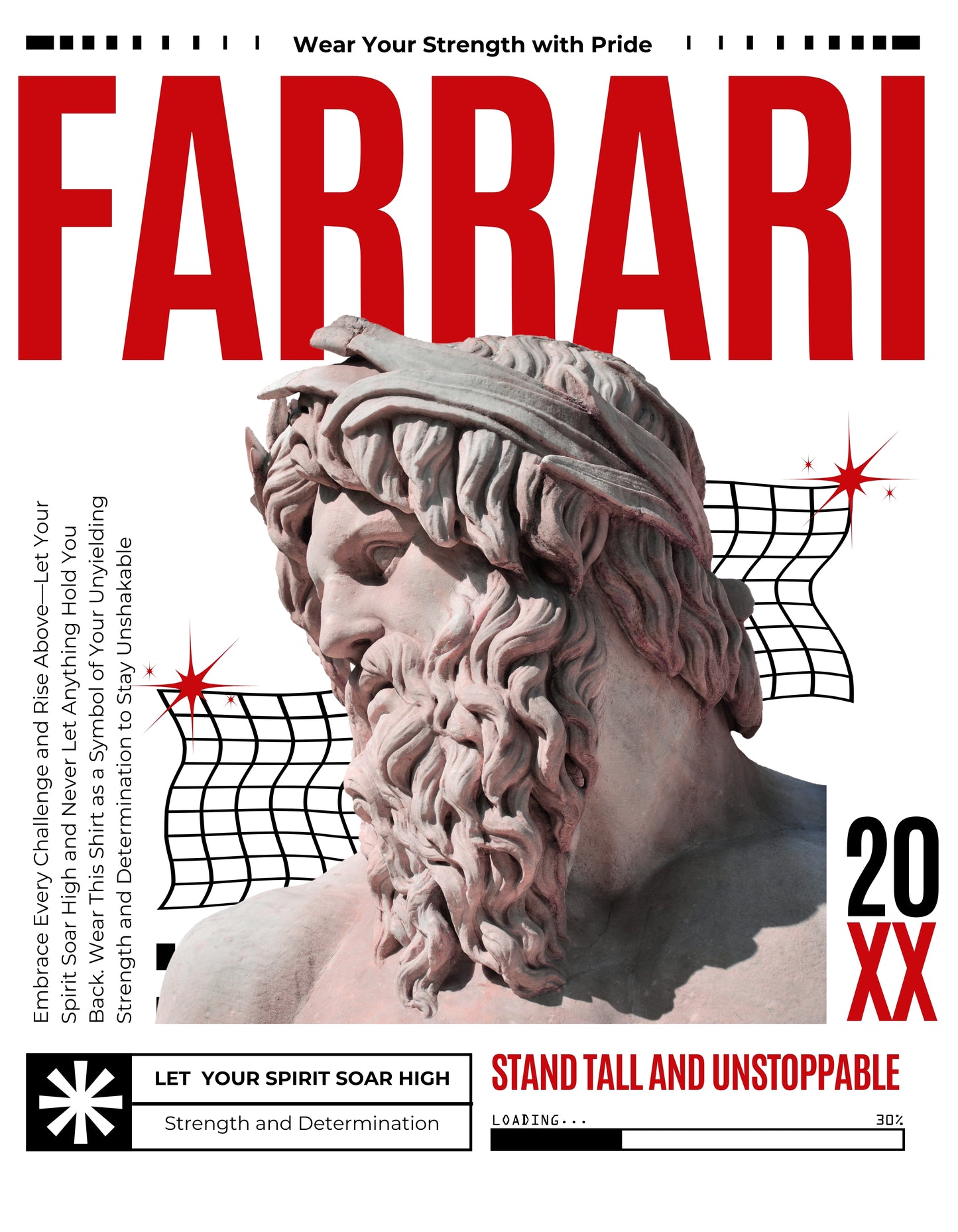 Farrari Stand Tall White Hoodie