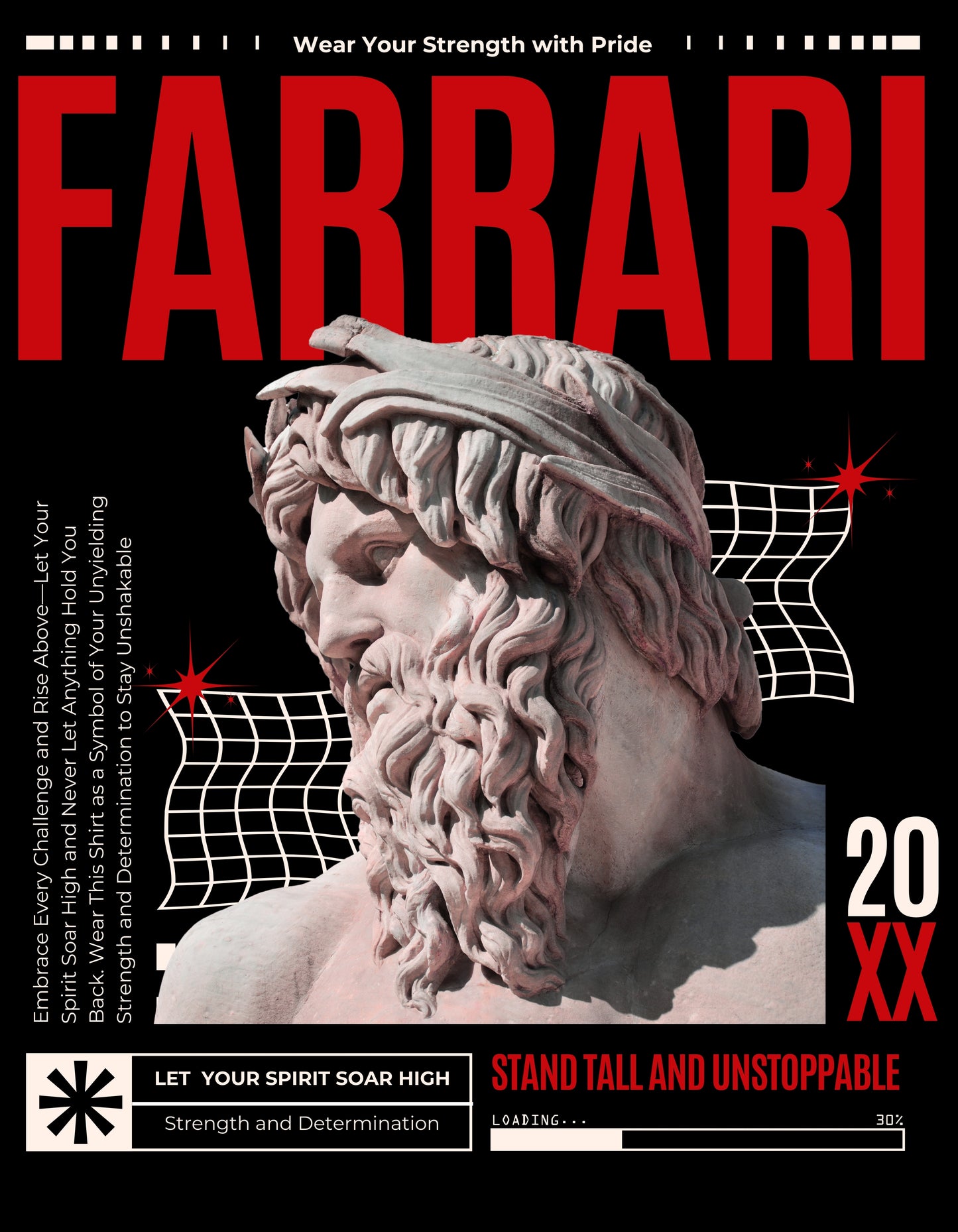 Farrari Stand Tall Black Tee
